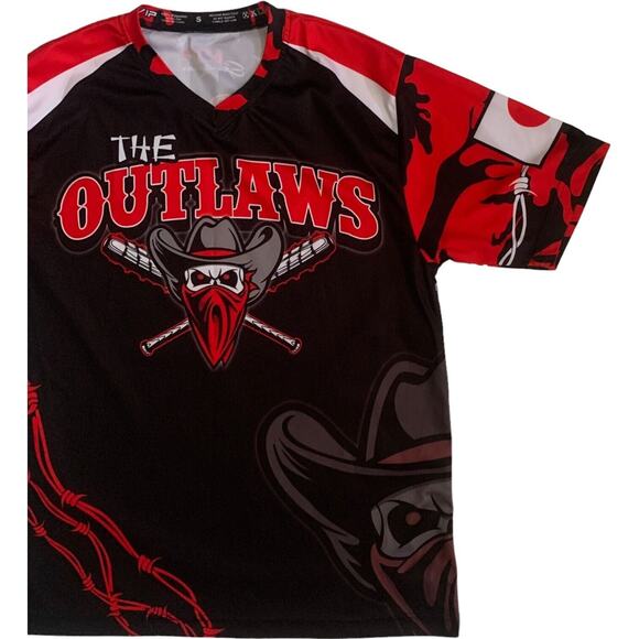 The Outlaws Mens Size S #3 Maddawg Sasebo Guns Skull Smoke Bandana Jersey Shirt - Picture 7 of 16